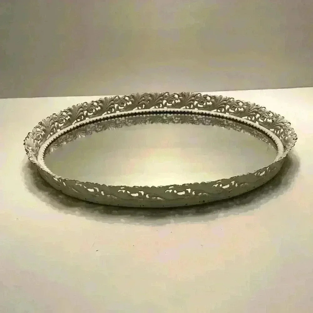 Chic Metal Mirror Tray